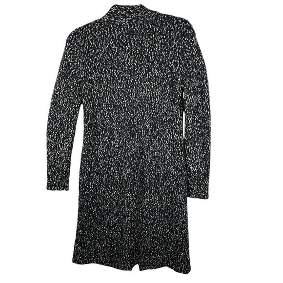 J.McLaughlin Sweater Women's Size XS Black White Marled Knit Long Cardigan Wool - Picture 2 of 12